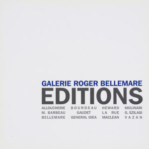 Galerie Roger Bellemare : Éditions